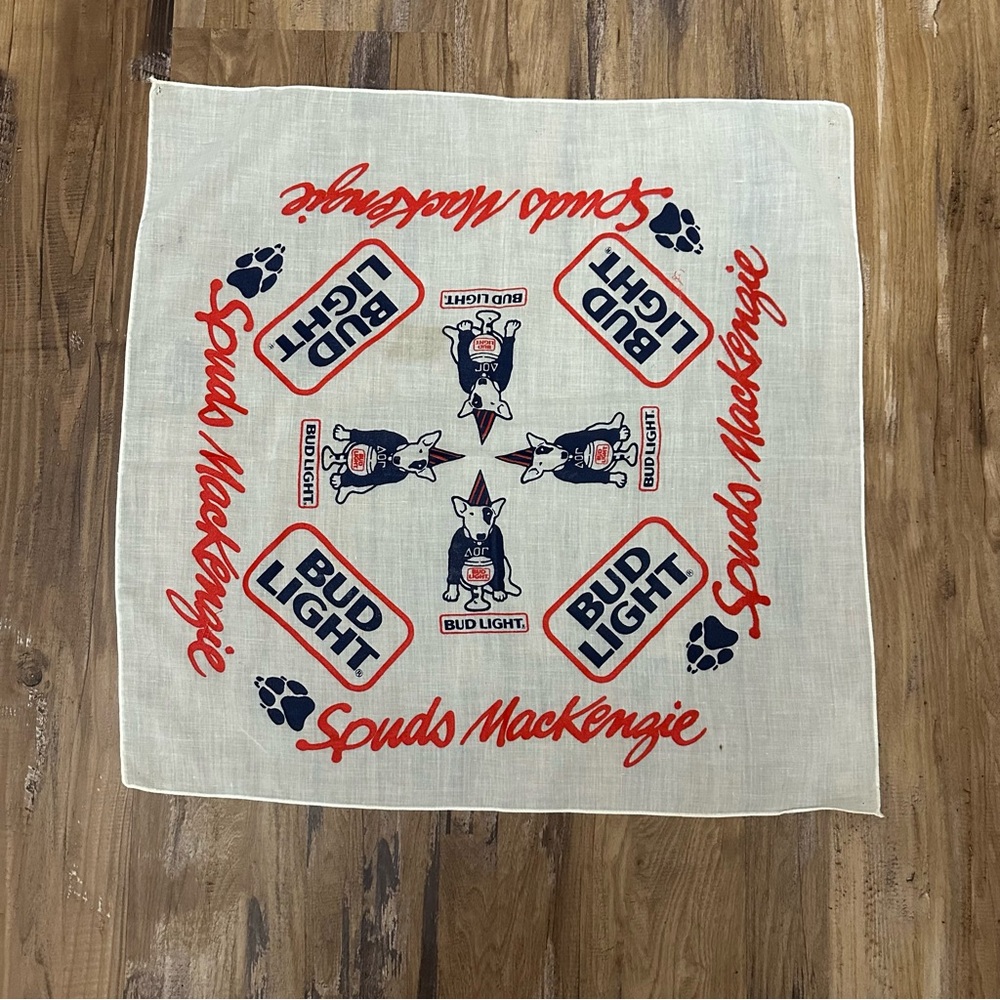 Bud Light Spuds MacKenzie Pocket Square - Red and Blue